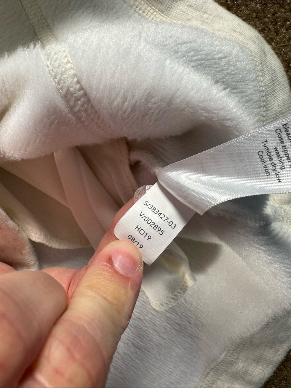 Athleta Cozy Karma Asym Pullover Size Small S Sweatshirt Women's Fleece White - Picture 7 of 8